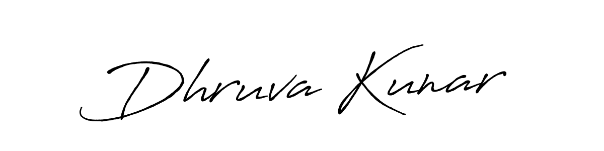 Use a signature maker to create a handwritten signature online. With this signature software, you can design (Antro_Vectra_Bolder) your own signature for name Dhruva Kunar. Dhruva Kunar signature style 7 images and pictures png