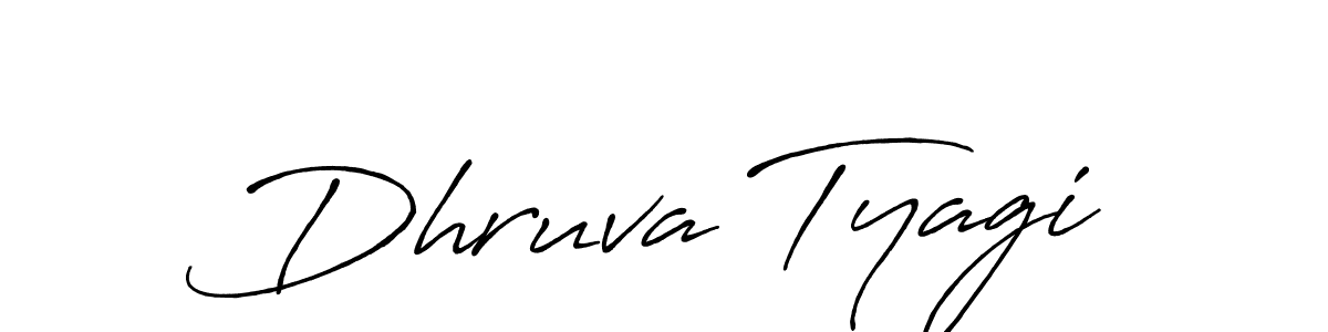 Create a beautiful signature design for name Dhruva Tyagi. With this signature (Antro_Vectra_Bolder) fonts, you can make a handwritten signature for free. Dhruva Tyagi signature style 7 images and pictures png