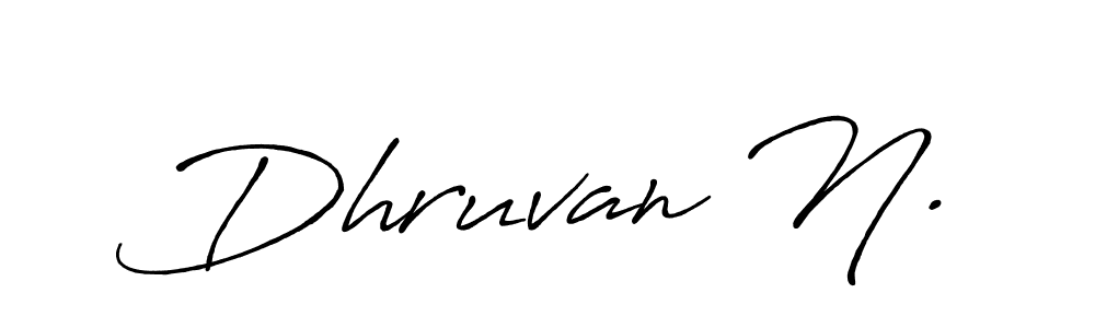 How to make Dhruvan N. name signature. Use Antro_Vectra_Bolder style for creating short signs online. This is the latest handwritten sign. Dhruvan N. signature style 7 images and pictures png