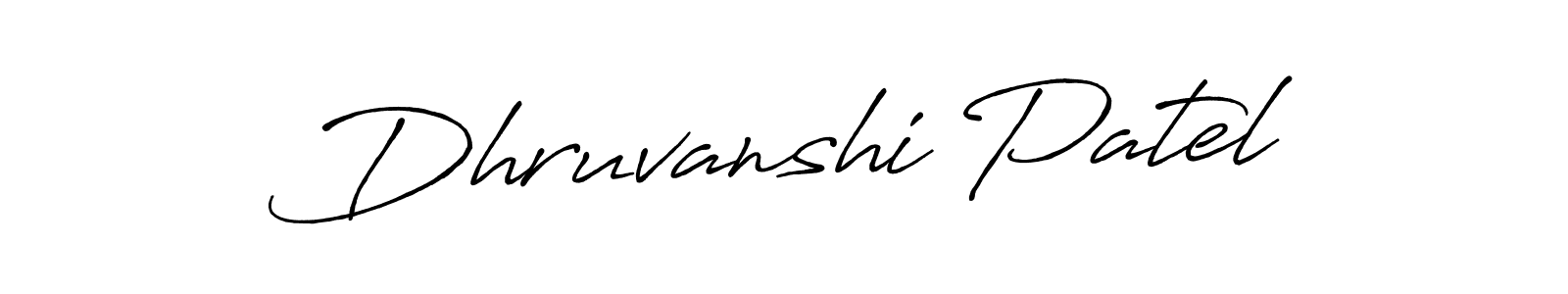 This is the best signature style for the Dhruvanshi Patel name. Also you like these signature font (Antro_Vectra_Bolder). Mix name signature. Dhruvanshi Patel signature style 7 images and pictures png