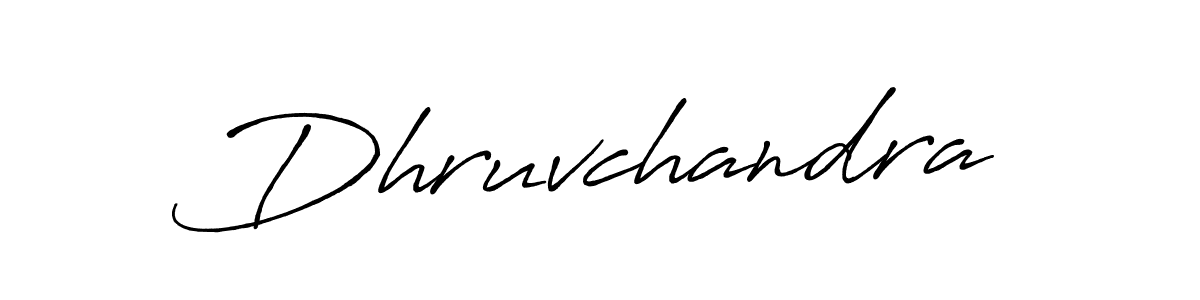Create a beautiful signature design for name Dhruvchandra. With this signature (Antro_Vectra_Bolder) fonts, you can make a handwritten signature for free. Dhruvchandra signature style 7 images and pictures png