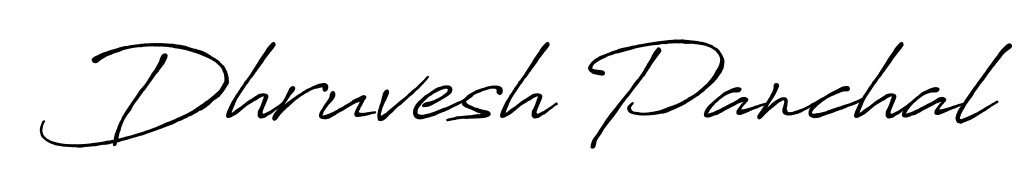 Quickly download Dhruvesh Panchal name signature in high-resolution PNG using Antro_Vectra_Bolder style. Ready to insert into PDFs and online applications. Dhruvesh Panchal signature style 7 images and pictures png