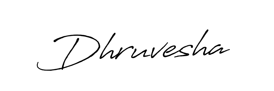 Create a beautiful signature design for name Dhruvesha. With this signature (Antro_Vectra_Bolder) fonts, you can make a handwritten signature for free. Dhruvesha signature style 7 images and pictures png