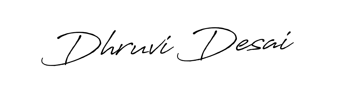 Design your own signature with our free online signature maker. With this signature software, you can create a handwritten (Antro_Vectra_Bolder) signature for name Dhruvi Desai. Dhruvi Desai signature style 7 images and pictures png