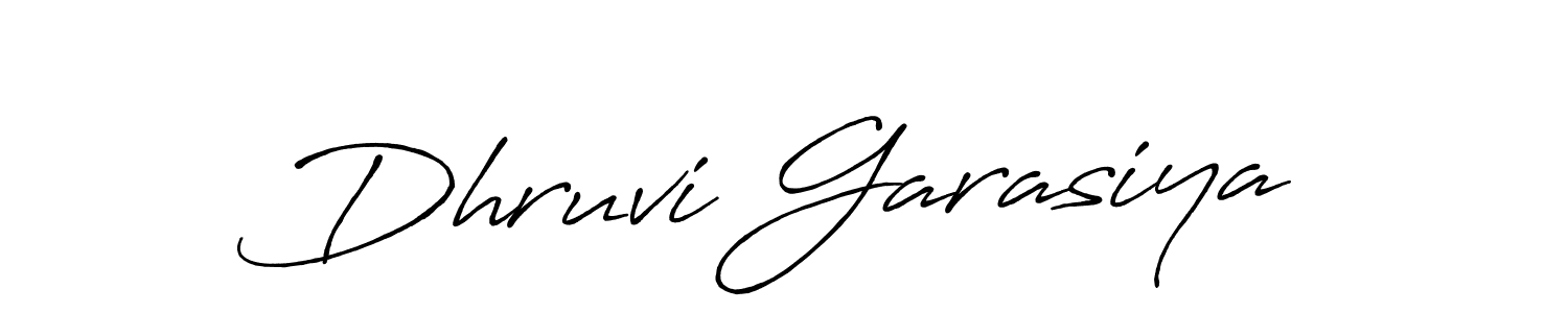 Make a beautiful signature design for name Dhruvi Garasiya. With this signature (Antro_Vectra_Bolder) style, you can create a handwritten signature for free. Dhruvi Garasiya signature style 7 images and pictures png