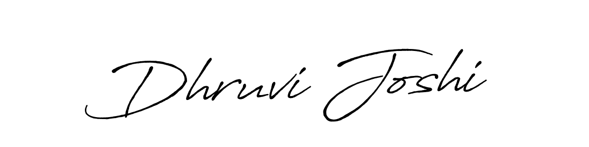 Make a beautiful signature design for name Dhruvi Joshi. With this signature (Antro_Vectra_Bolder) style, you can create a handwritten signature for free. Dhruvi Joshi signature style 7 images and pictures png