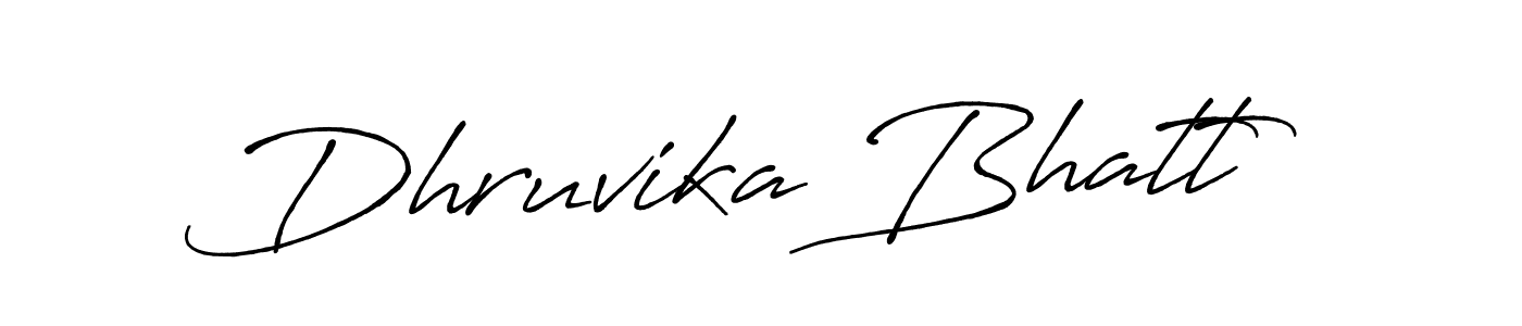 You should practise on your own different ways (Antro_Vectra_Bolder) to write your name (Dhruvika Bhatt) in signature. don't let someone else do it for you. Dhruvika Bhatt signature style 7 images and pictures png