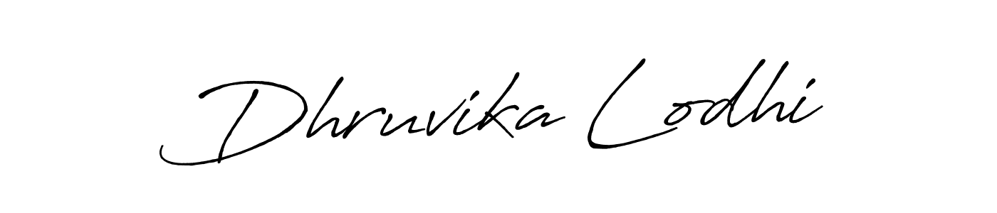 Dhruvika Lodhi stylish signature style. Best Handwritten Sign (Antro_Vectra_Bolder) for my name. Handwritten Signature Collection Ideas for my name Dhruvika Lodhi. Dhruvika Lodhi signature style 7 images and pictures png