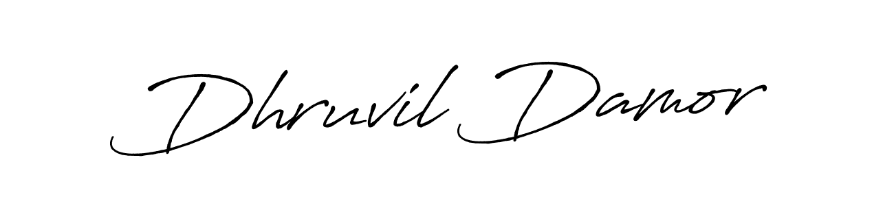 Also You can easily find your signature by using the search form. We will create Dhruvil Damor name handwritten signature images for you free of cost using Antro_Vectra_Bolder sign style. Dhruvil Damor signature style 7 images and pictures png