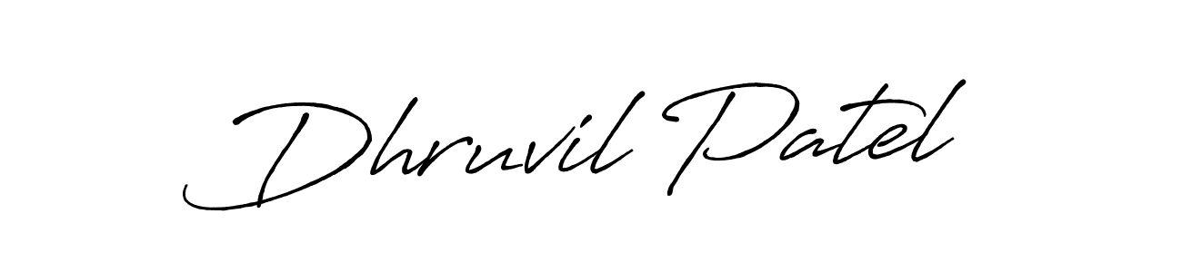 How to make Dhruvil Patel signature? Antro_Vectra_Bolder is a professional autograph style. Create handwritten signature for Dhruvil Patel name. Dhruvil Patel signature style 7 images and pictures png