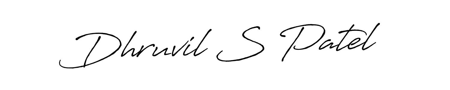 Use a signature maker to create a handwritten signature online. With this signature software, you can design (Antro_Vectra_Bolder) your own signature for name Dhruvil S Patel. Dhruvil S Patel signature style 7 images and pictures png