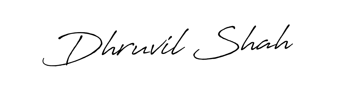 You should practise on your own different ways (Antro_Vectra_Bolder) to write your name (Dhruvil Shah) in signature. don't let someone else do it for you. Dhruvil Shah signature style 7 images and pictures png