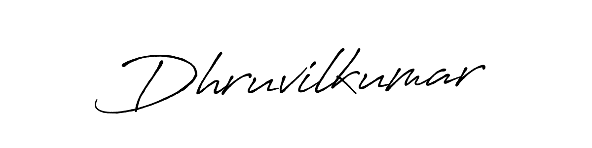 Create a beautiful signature design for name Dhruvilkumar. With this signature (Antro_Vectra_Bolder) fonts, you can make a handwritten signature for free. Dhruvilkumar signature style 7 images and pictures png
