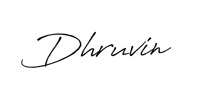 Make a beautiful signature design for name Dhruvin. With this signature (Antro_Vectra_Bolder) style, you can create a handwritten signature for free. Dhruvin signature style 7 images and pictures png