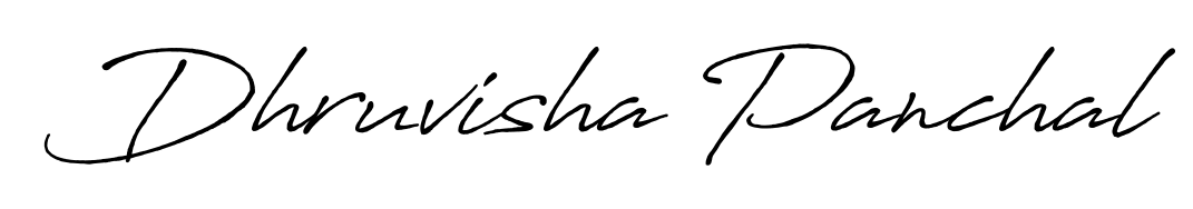 Download transparent PNG signature for name Dhruvisha Panchal styled with Antro_Vectra_Bolder font. Ready to paste directly into PDF and Word agreements. Dhruvisha Panchal signature style 7 images and pictures png