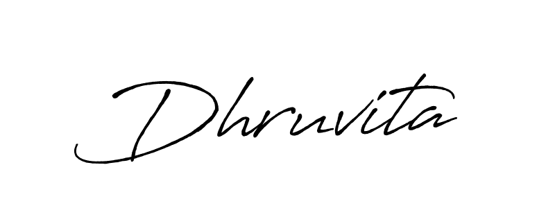 Make a beautiful signature design for name Dhruvita. With this signature (Antro_Vectra_Bolder) style, you can create a handwritten signature for free. Dhruvita signature style 7 images and pictures png