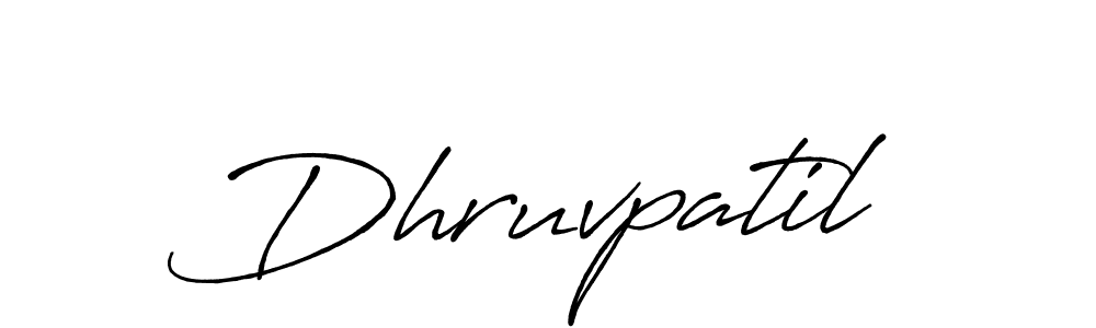 Use a signature maker to create a handwritten signature online. With this signature software, you can design (Antro_Vectra_Bolder) your own signature for name Dhruvpatil. Dhruvpatil signature style 7 images and pictures png