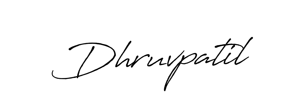 Use a signature maker to create a handwritten signature online. With this signature software, you can design (Antro_Vectra_Bolder) your own signature for name Dhruvpatil. Dhruvpatil signature style 7 images and pictures png