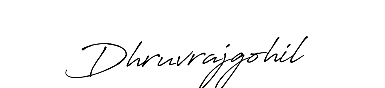 How to make Dhruvrajgohil name signature. Use Antro_Vectra_Bolder style for creating short signs online. This is the latest handwritten sign. Dhruvrajgohil signature style 7 images and pictures png