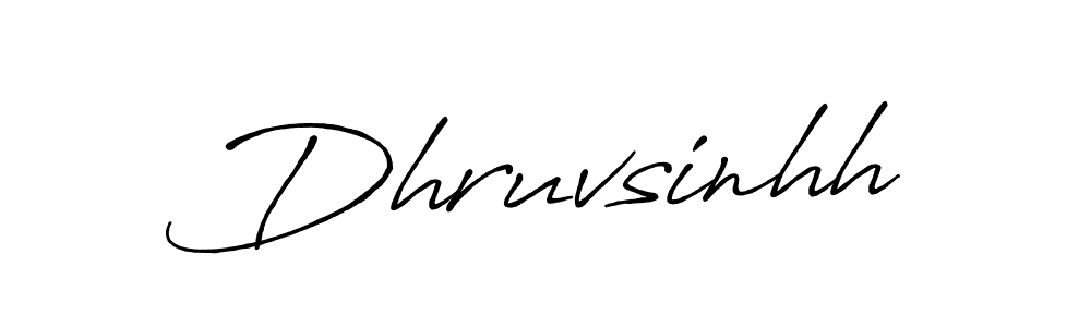 How to make Dhruvsinhh name signature. Use Antro_Vectra_Bolder style for creating short signs online. This is the latest handwritten sign. Dhruvsinhh signature style 7 images and pictures png