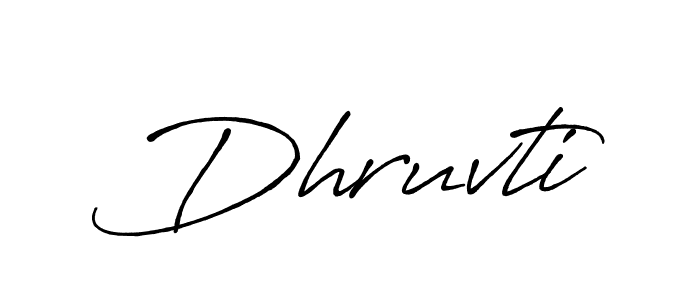 Make a beautiful signature design for name Dhruvti. With this signature (Antro_Vectra_Bolder) style, you can create a handwritten signature for free. Dhruvti signature style 7 images and pictures png