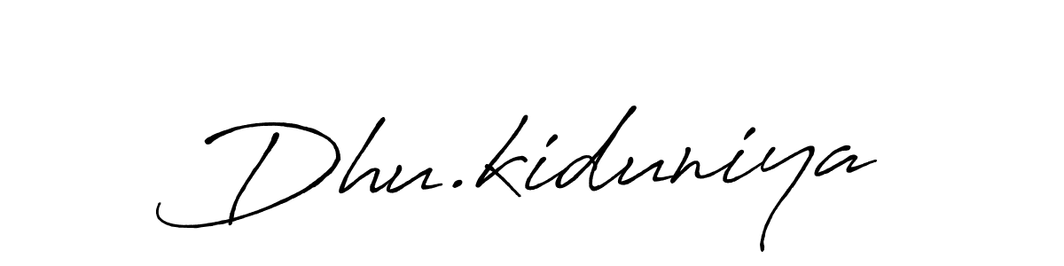 It looks lik you need a new signature style for name Dhu.kiduniya. Design unique handwritten (Antro_Vectra_Bolder) signature with our free signature maker in just a few clicks. Dhu.kiduniya signature style 7 images and pictures png