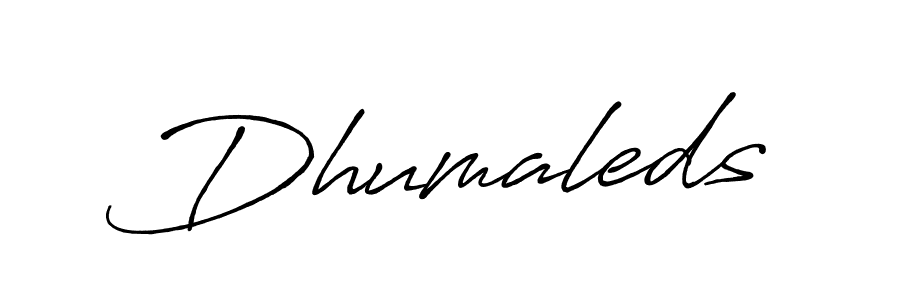 Create a beautiful signature design for name Dhumaleds. With this signature (Antro_Vectra_Bolder) fonts, you can make a handwritten signature for free. Dhumaleds signature style 7 images and pictures png