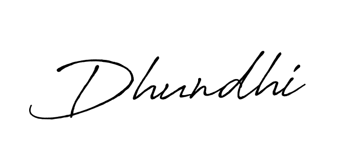 Design your own signature with our free online signature maker. With this signature software, you can create a handwritten (Antro_Vectra_Bolder) signature for name Dhundhi. Dhundhi signature style 7 images and pictures png
