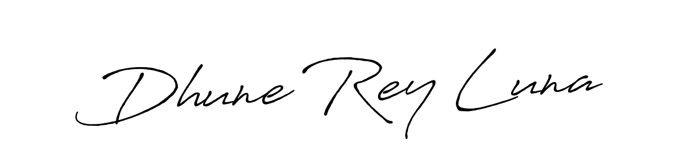 Design your own signature with our free online signature maker. With this signature software, you can create a handwritten (Antro_Vectra_Bolder) signature for name Dhune Rey Luna. Dhune Rey Luna signature style 7 images and pictures png