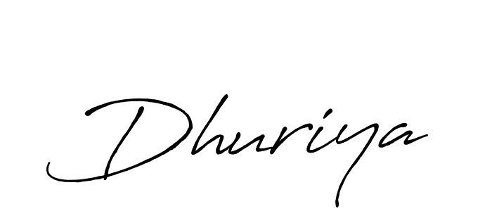 Design your own signature with our free online signature maker. With this signature software, you can create a handwritten (Antro_Vectra_Bolder) signature for name Dhuriya. Dhuriya signature style 7 images and pictures png