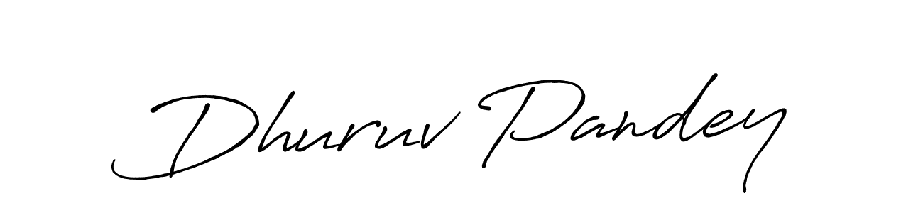 How to make Dhuruv Pandey name signature. Use Antro_Vectra_Bolder style for creating short signs online. This is the latest handwritten sign. Dhuruv Pandey signature style 7 images and pictures png