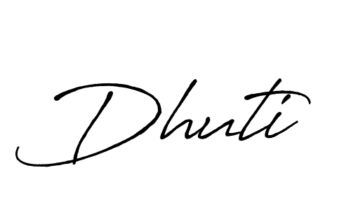 Antro_Vectra_Bolder is a professional signature style that is perfect for those who want to add a touch of class to their signature. It is also a great choice for those who want to make their signature more unique. Get Dhuti name to fancy signature for free. Dhuti signature style 7 images and pictures png