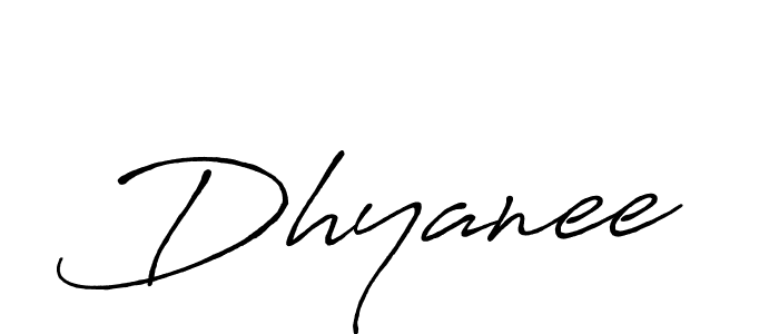 Create a beautiful signature design for name Dhyanee. With this signature (Antro_Vectra_Bolder) fonts, you can make a handwritten signature for free. Dhyanee signature style 7 images and pictures png