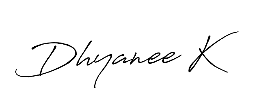 Also You can easily find your signature by using the search form. We will create Dhyanee K name handwritten signature images for you free of cost using Antro_Vectra_Bolder sign style. Dhyanee K signature style 7 images and pictures png