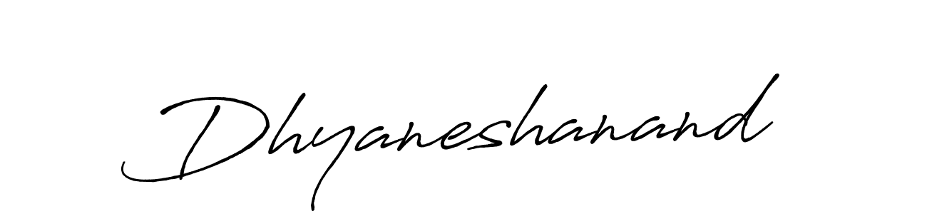 Use a signature maker to create a handwritten signature online. With this signature software, you can design (Antro_Vectra_Bolder) your own signature for name Dhyaneshanand. Dhyaneshanand signature style 7 images and pictures png