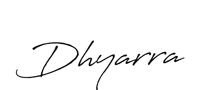 How to make Dhyarra signature? Antro_Vectra_Bolder is a professional autograph style. Create handwritten signature for Dhyarra name. Dhyarra signature style 7 images and pictures png