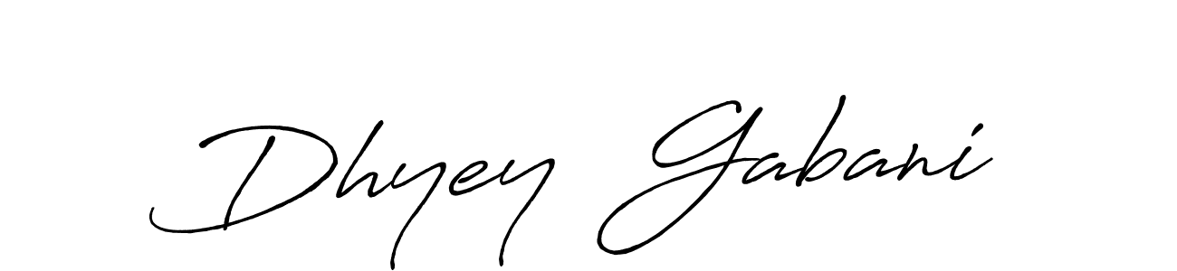 This is the best signature style for the Dhyey  Gabani name. Also you like these signature font (Antro_Vectra_Bolder). Mix name signature. Dhyey  Gabani signature style 7 images and pictures png