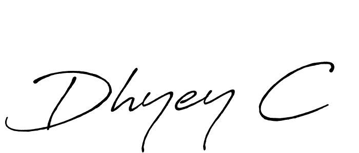 Also You can easily find your signature by using the search form. We will create Dhyey C name handwritten signature images for you free of cost using Antro_Vectra_Bolder sign style. Dhyey C signature style 7 images and pictures png