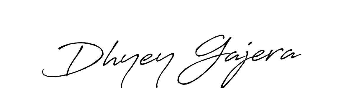 Design your own signature with our free online signature maker. With this signature software, you can create a handwritten (Antro_Vectra_Bolder) signature for name Dhyey Gajera. Dhyey Gajera signature style 7 images and pictures png