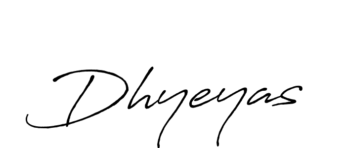 How to make Dhyeyas name signature. Use Antro_Vectra_Bolder style for creating short signs online. This is the latest handwritten sign. Dhyeyas signature style 7 images and pictures png