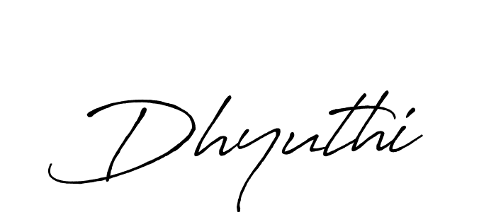 Make a beautiful signature design for name Dhyuthi. Use this online signature maker to create a handwritten signature for free. Dhyuthi signature style 7 images and pictures png