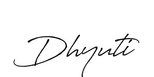 How to make Dhyuti signature? Antro_Vectra_Bolder is a professional autograph style. Create handwritten signature for Dhyuti name. Dhyuti signature style 7 images and pictures png