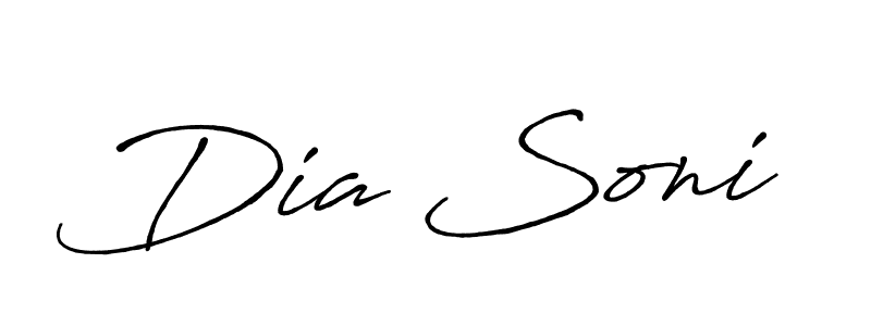 Make a beautiful signature design for name Dia Soni. With this signature (Antro_Vectra_Bolder) style, you can create a handwritten signature for free. Dia Soni signature style 7 images and pictures png