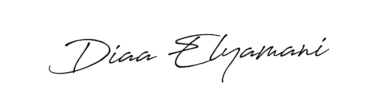 Antro_Vectra_Bolder is a professional signature style that is perfect for those who want to add a touch of class to their signature. It is also a great choice for those who want to make their signature more unique. Get Diaa Elyamani name to fancy signature for free. Diaa Elyamani signature style 7 images and pictures png