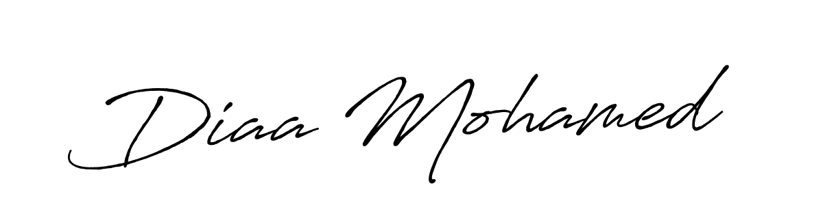Create a beautiful signature design for name Diaa Mohamed. With this signature (Antro_Vectra_Bolder) fonts, you can make a handwritten signature for free. Diaa Mohamed signature style 7 images and pictures png