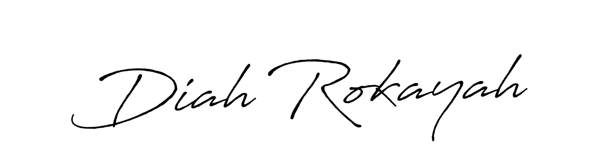 Make a short Diah Rokayah signature style. Manage your documents anywhere anytime using Antro_Vectra_Bolder. Create and add eSignatures, submit forms, share and send files easily. Diah Rokayah signature style 7 images and pictures png