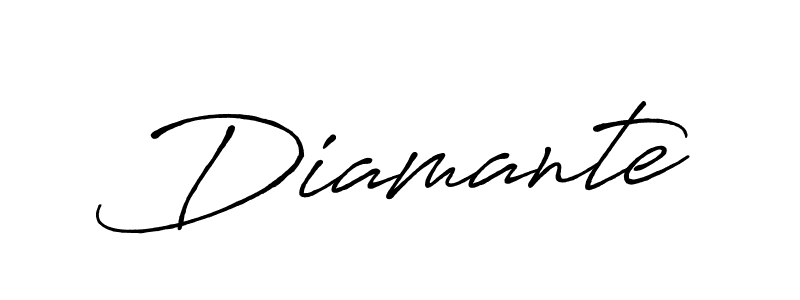 Diamante stylish signature style. Best Handwritten Sign (Antro_Vectra_Bolder) for my name. Handwritten Signature Collection Ideas for my name Diamante. Diamante signature style 7 images and pictures png