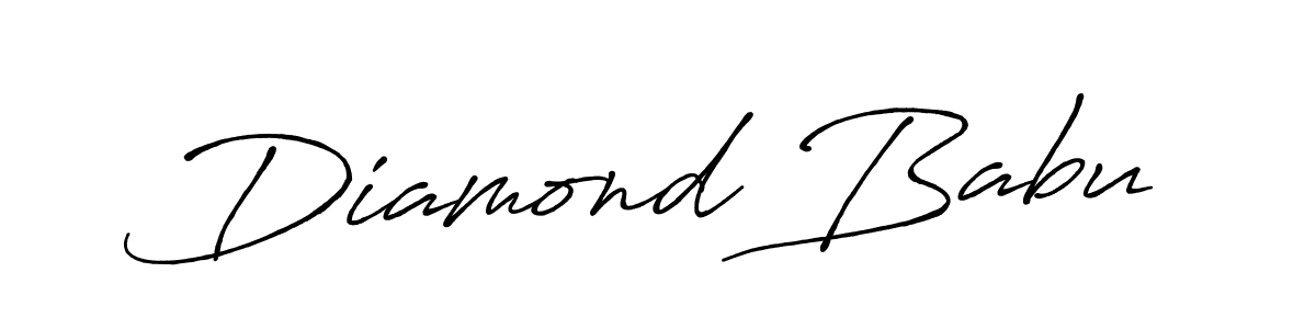Use a signature maker to create a handwritten signature online. With this signature software, you can design (Antro_Vectra_Bolder) your own signature for name Diamond Babu. Diamond Babu signature style 7 images and pictures png