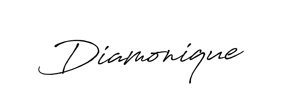 Diamonique stylish signature style. Best Handwritten Sign (Antro_Vectra_Bolder) for my name. Handwritten Signature Collection Ideas for my name Diamonique. Diamonique signature style 7 images and pictures png