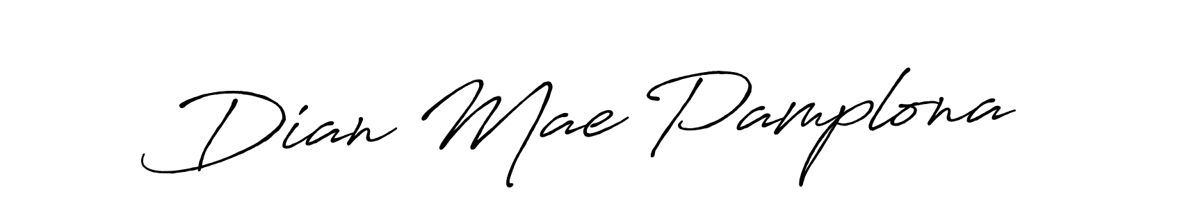 How to make Dian Mae Pamplona name signature. Use Antro_Vectra_Bolder style for creating short signs online. This is the latest handwritten sign. Dian Mae Pamplona signature style 7 images and pictures png